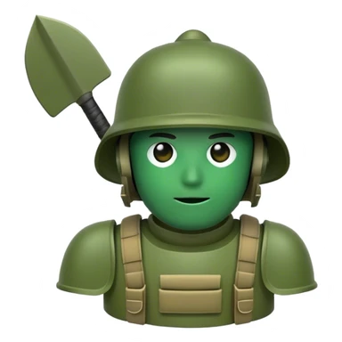 green soldier helmet sticker