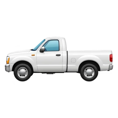 WHITE PICKUPTRUCK SIDE VIEW sticker