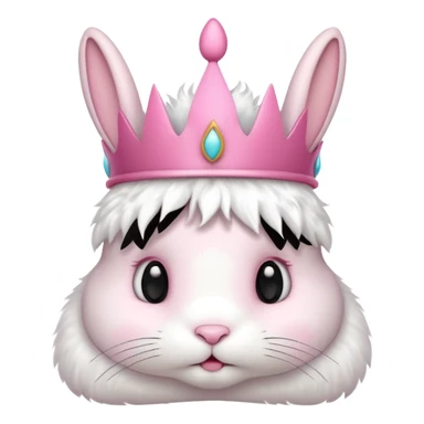 bunny with pink crown sticker