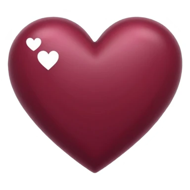 Corazón de color vinotinto oscuro sticker