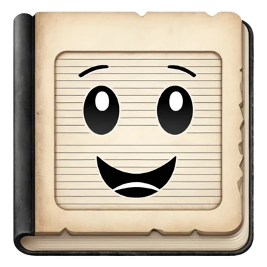 MONOCHROME WRITTEN PAPER BOOK sticker