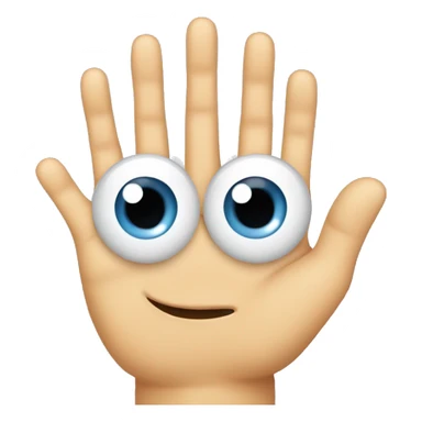 Hand with hand and eyes and legs with eyes and extra eyes ears sticker