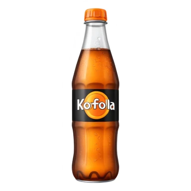 Czech Kofola black and orange in a plastic bottle sticker