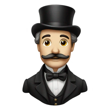 victorian gentleman with moustache  sticker