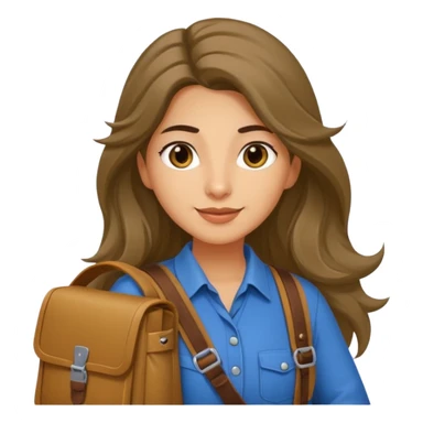 long haired courier woman sticker