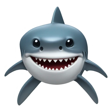 shark with headphons sticker