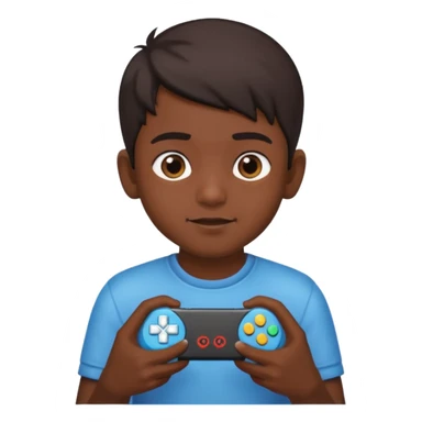 Indian boy playing video game  sticker