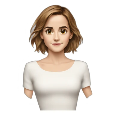 Emma Watson with an ovni  sticker