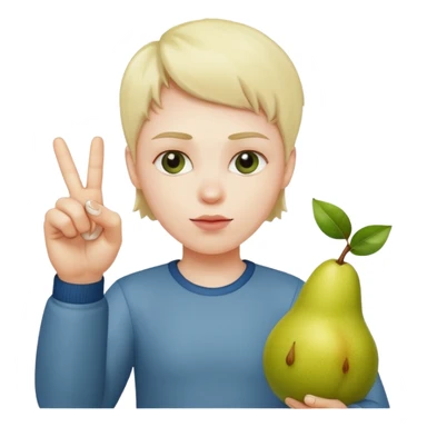 Birne zeigt Mittelfinger  sticker