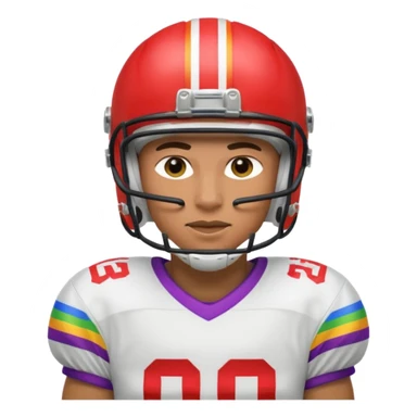 A LGBTQ football player sticker