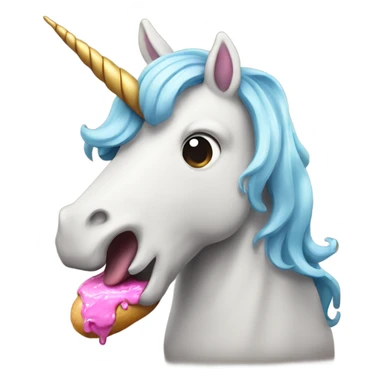 Unicorn eating poop sticker