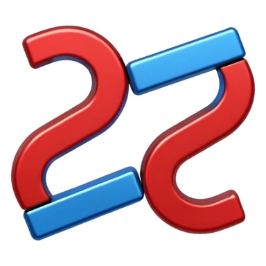 two Magnet Attraction which is in blue and red color in a u shape  sticker