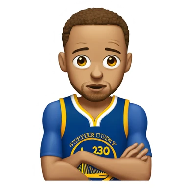 stephen curry pouting with long fingernails sticker