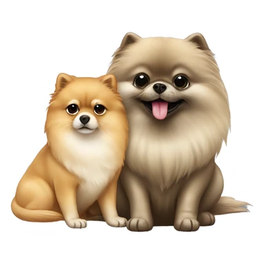 Seal and pomeranian  sticker