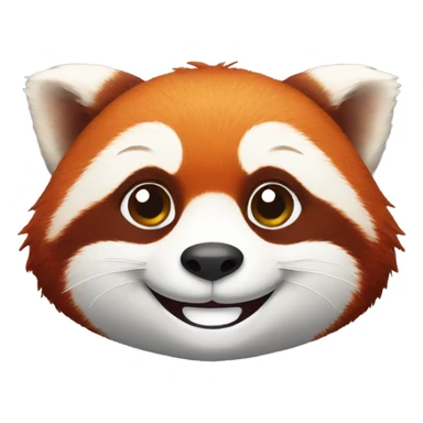 Red panda smiling sticker