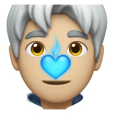 Blizzard-blue heart sticker