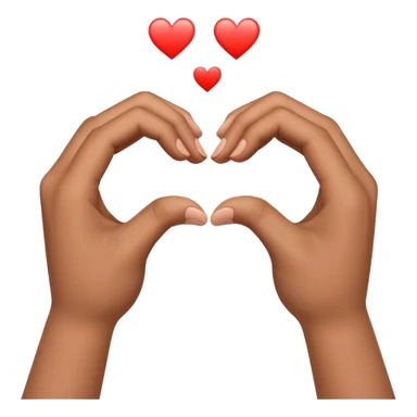 separated love hand sign (this 🫶🏻 but divided into two) sticker