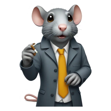 Rat in smoking  sticker