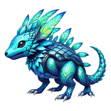  exotic tropical iridescent cyber-Protogen-Fakémon-Pokémon-Vernid-creature sticker