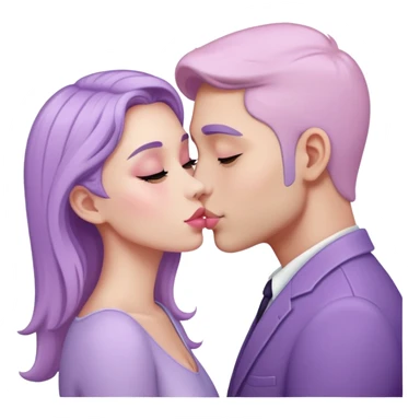 Pastel Purple love kiss sticker