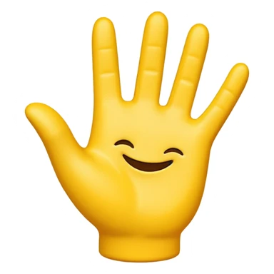3D emoji-style icon of a yellow hand in the emoji style, making the hang loose sign.
 sticker