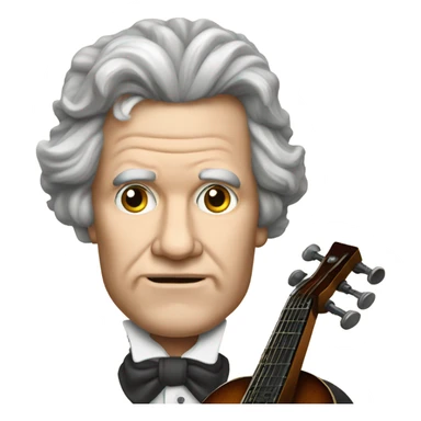 Beethoven big head banjo sticker