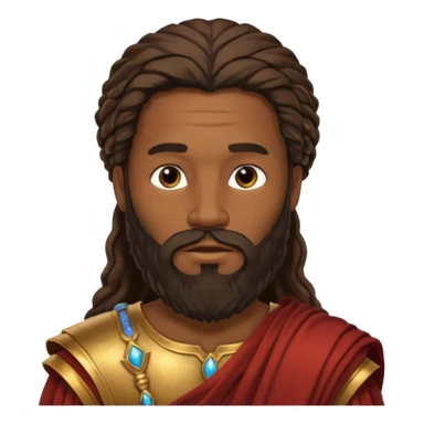 ancient Rome black men long hair long bearded sticker