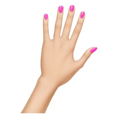 Hand with pink nail polish  sticker