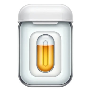 medicine capsule in case in nutral colors sticker