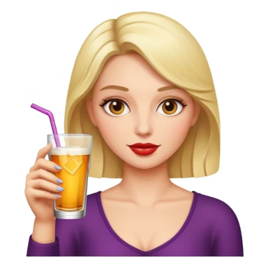 Fabulous woman drinking sticker