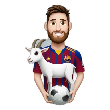 Messi with goat sticker