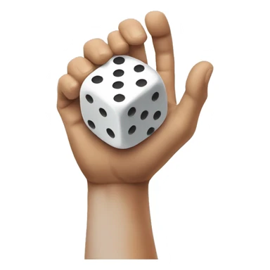 hand tossing dice sticker