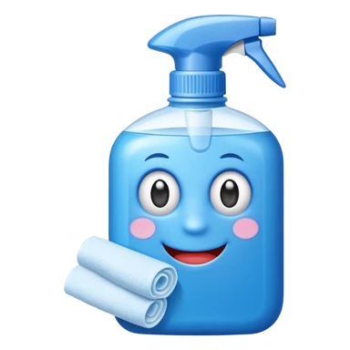 cleaning product and rag sticker