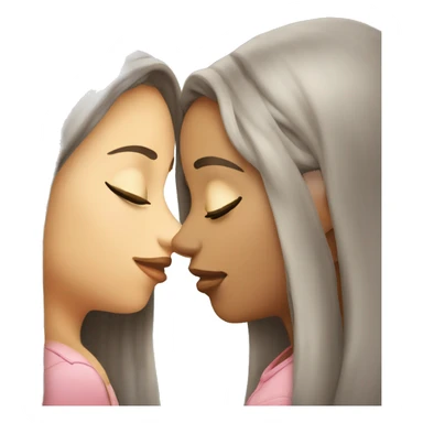 Girl kiss girl sticker