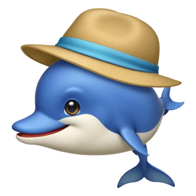 doulphin with a hat sticker