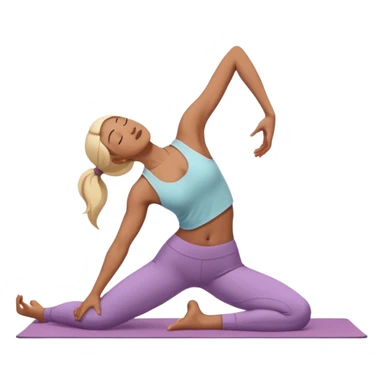 yoga bending backwards sticker