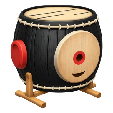 taiko drum in black sticker