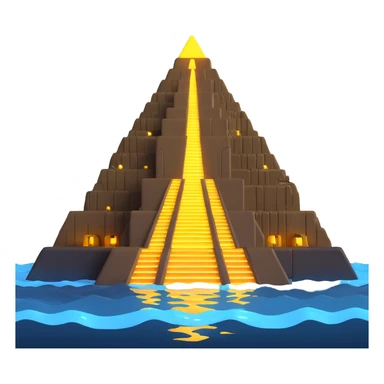 Anunnaki golden underwater base with glowing lights sticker