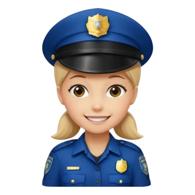 Une fille déguiser en policière Skinner se penche sticker