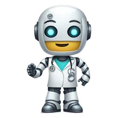 Robot-doctor handshake sticker