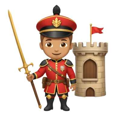 castle-guard, no sword, chibi full body sticker
