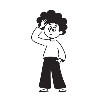 head scratching gesture with a confused look sticker