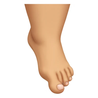 A bare foot with a thumb as a big toe sticker