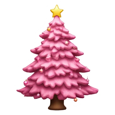 Pink aesthetic Christmas tree sticker