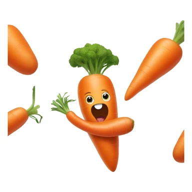 a carrot eating a bunny sticker