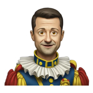 Volodymyr Zelenskyy war-clown sticker