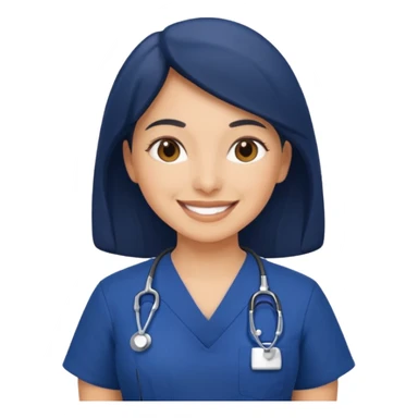 Latina nurses with navy blue scrubs  sticker