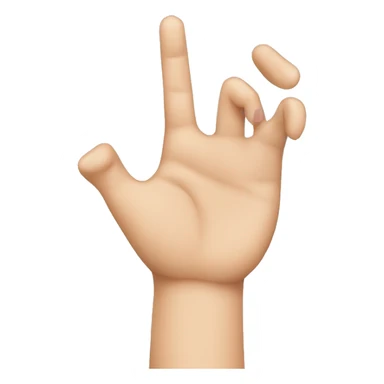 A hand holding up only pointer finger ,middle finger and ring finger sticker