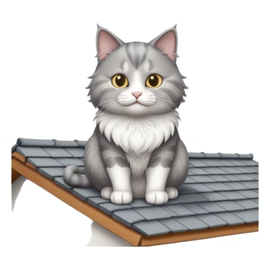 A male cat Builds a roof sticker