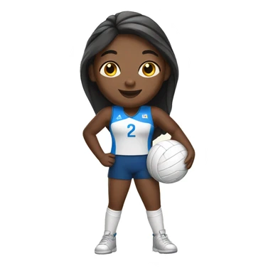 summer olympics girl playing volleyball sticker